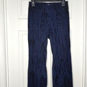 Velvet and Glitter Flocked Jeans